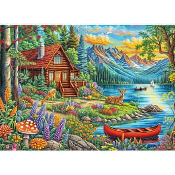 Sestavljanka za odrasle 1000 kosov Pokrajina, Darilo za sprostitev in dekoracijo, Visokokakovosten papir iz reciklaže, Dimenzije 70x50 cm, Vključen plakat, Za starost 14+, Odlična za trening uma in