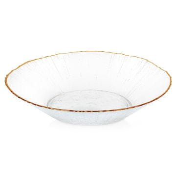 Northix Skleda za solato steklena zlata 20,5 cm, 500 ml
