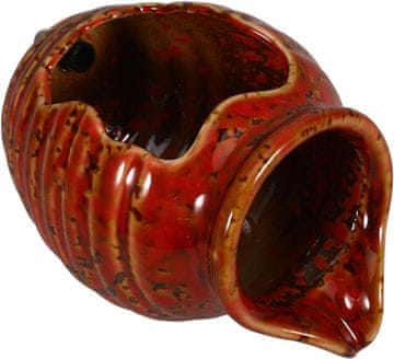 Okrasna keramična posoda za vodnjak Bež, 12,4x9,8x9 cm, za notranjo in zunanjo uporabo, vrtni vodni element, dekorativni slap, umirjujoč zvok vode, visoko kakovostna keramika, odporna na vremenske