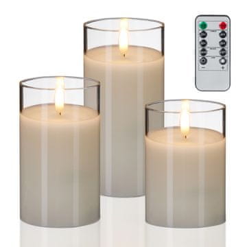 Northix Set brezplamenskih LED sveč z daljinskim upravljalnikom
