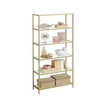 Songmics Polica enota 6 polic 30x80x177.3 cm prozorna