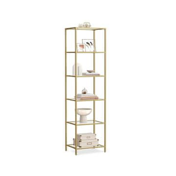 Songmics Polica enota 5 nivojev 30x40x177.3 cm zlata