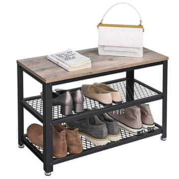 Songmics Klop za čevlje 73x30x45 cm, barva greige