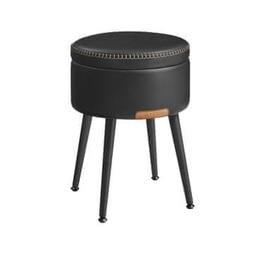 Songmics Okrogla stolica 38.2x44.4 cm črna