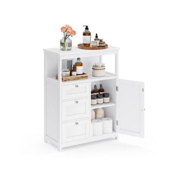 Songmics Kopalniška omarica 30x60x80 cm Bela