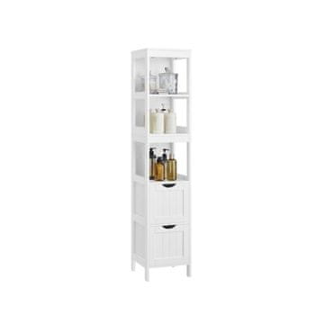 Songmics Visoka kopalniška omara 30x30x141.5 cm bela