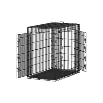 Songmics Pasja kletka 61x43.5x50.5 cm Črna