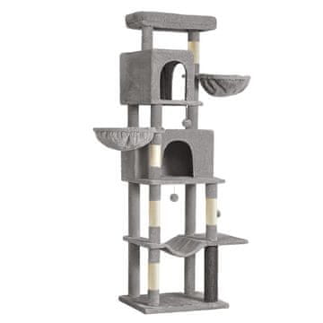 Songmics Mačje drevo 59x48x190.7 cm sivo