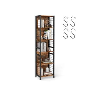 Songmics Knižna polica 30x40x175.6 cm rjava