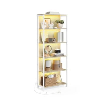 Songmics Knjižna omara 6 polic 30.3x60x178.6 cm Bež