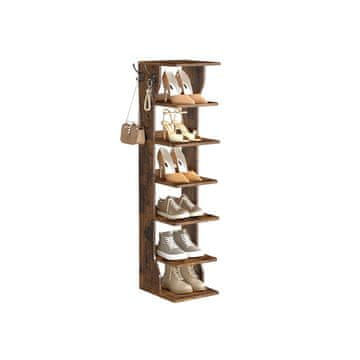 Songmics Obešalnik za čevlje 30x26.4x110.4 cm rjav