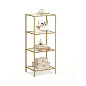 Songmics Omaraft 4 riiulit 40x30x95 cm kuldne