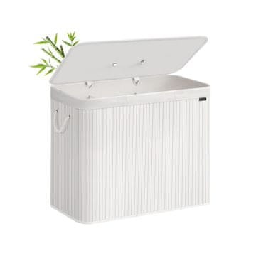 Songmics Košara za perilo 70x40x61 cm Bela