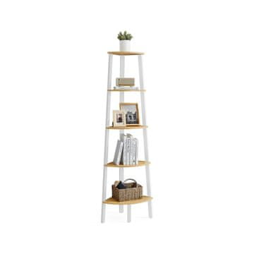 Songmics Kotna polica 37.2x37.2x159 cm rjava