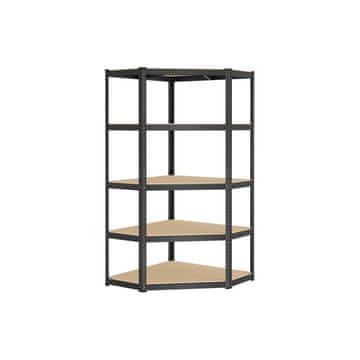 Songmics Kotna polica 90x90x180 cm Črna Bež