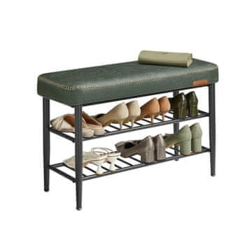 Songmics Klop za čevlje 30x80x50 cm zelene barve
