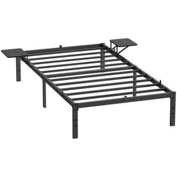 Songmics Posteljni okvir 200x90x40.6 cm Črn