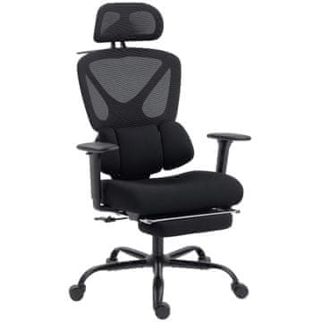 Homestar Ergonomski pisarniški stol 73x75x120-128 cm Črn
