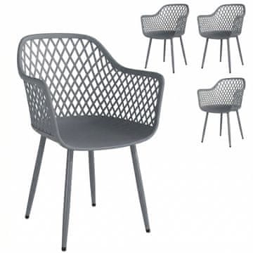 Homestar Set vrtnih stolov 4 kosi 56x51x84 cm temno siva