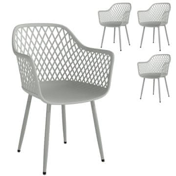 Homestar Vrtni komplet stolov 4 kosa 56x51x84 cm siva