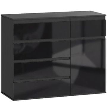 Homestar Omara 100x40x80 cm Črna, Material: iverna plošča MDF