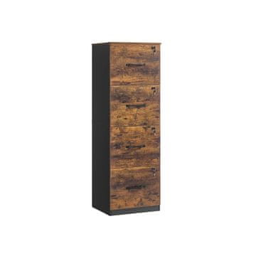 Songmics Predalnik za dokumente 40x41x135.5 cm rjav