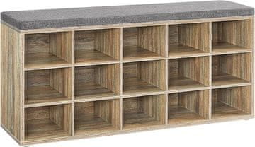 Songmics Čevlji klop 105x30.3x48 cm rjava