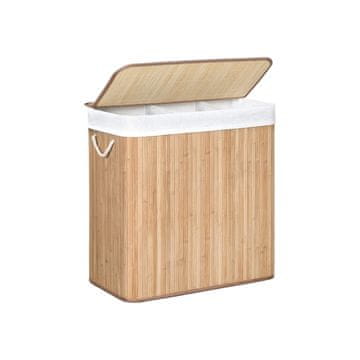 Songmics Košara za perilo 61.5x42x61 cm rumena