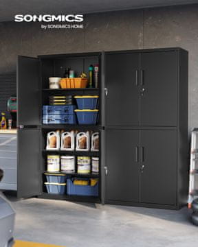 Songmics Pisarna omara 40.2x80.1x180 cm Črna