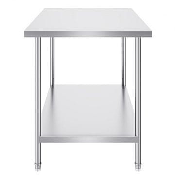 VEVOR Pripravljalna miza 76.2x121.9x86.4 cm nastavljiva višina kovinska