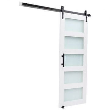 VEVOR Drsna vrata za hlev 914x2134 mm bela