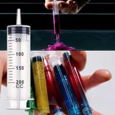 Merilna brizga 500 ml z 100 cm cevko, natančno doziranje tekočin, laboratorijska, industrijska in hobi uporaba, kakovostna plastika, gumijasto tesnilo s silikonskim premazom, bela