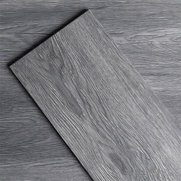 Samolepilne vinilne talne obloge LVT Vodoodporne Temno siva 15,24 cm x 91,44 cm 2 mm debeline 7 kosov v paketu, odporne na praske in madeže, enostavne za čiščenje, za kuhinjo in hodnik