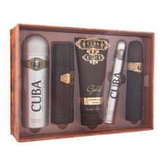 Cuba Gold darilni set toaletna voda 100 ml + voda po britju 100 ml + gel za prhanje 200 ml + deodorant 200 ml + toaletna voda 35 ml za moške