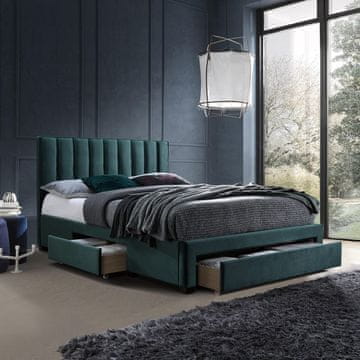 Homestar Postelja GRACE z vzmetnico HARMONY TOP 160x200 cm, zelena