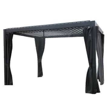 Homestar Paviljon MIRADOR-111 3x4m temno siv z zavesami