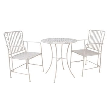 Homestar Balkonski set JASMINE miza in 2 stola, antik bela