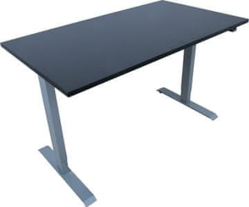 Homestar Pisalna miza ERGO 140x80x71-121 cm črno srebrno siva