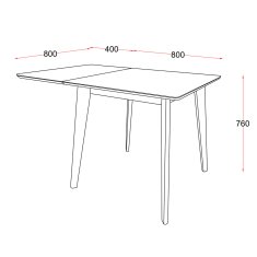 Homestar Jedilna miza ROXBY 80x120x76 cm, hrast