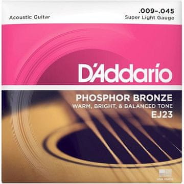 Daddario D'Addario EJ23 žice za akustičnu gitaru (09-45)