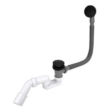 slomart Sifon za umivaonik NON CLICK-CLAC TOP, crni mat