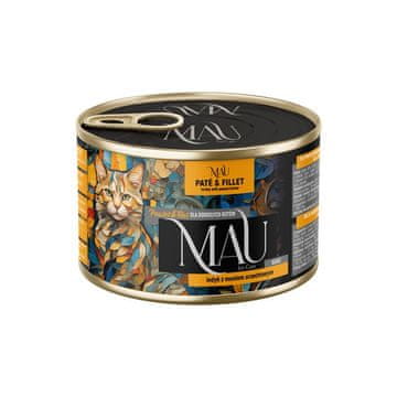 slomart DNT MAU Mokra hrana za mačke - puretina s maslacem od kikirikija, 185g