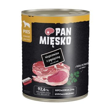 Pan Mięsko PAN MIĘSKO Svinjetina s janjetinom - mokra hrana za pse - 800g