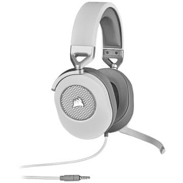 Corsair Corsair HS65 SURROUND Gaming slušalke, žične, bele