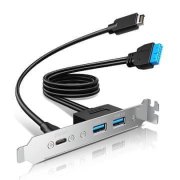 slomart GRAUGEAR hub/adapter, srebrni, 20000 Mbit/s
