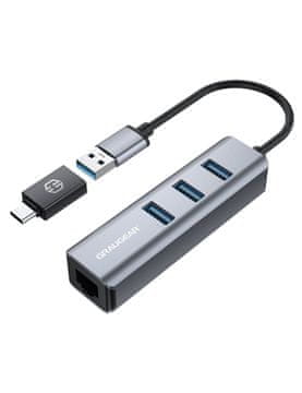 slomart GRAUGEAR USB 3.2 Gen 1 hub, 4 porta, 5000 Mbit/s