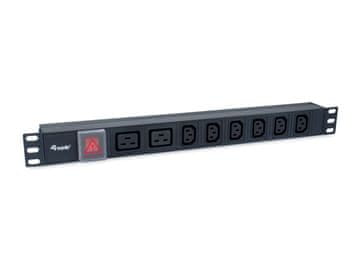 Equip Equip 8-utična PDU jedinica, 6x IEC-C13 + 2x IEC-C19, prekidač, aluminijsko kućište