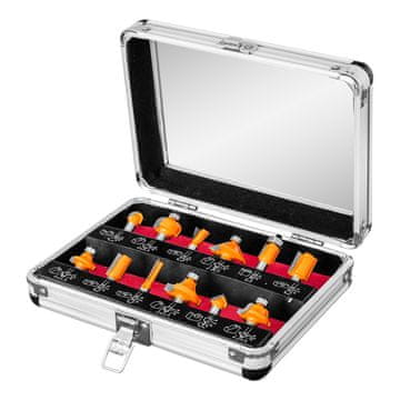 slomart Set freza za glodanje, 8 mm drška, 12 komada
