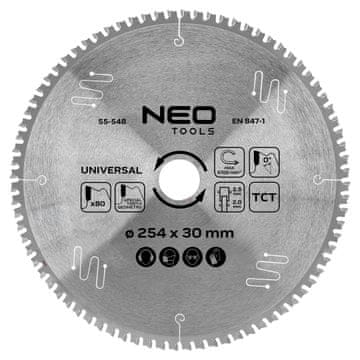 slomart List pile za kružnu pilu, HW, 254x30 mm, 80 zuba, univerzalni