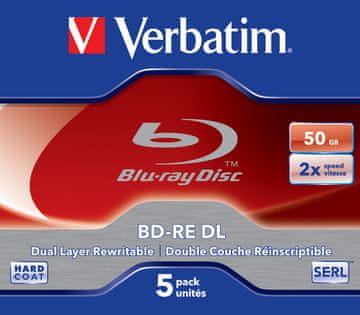 Verbatim Verbatim BD-RE DL 50GB, 2x brzina, pakiranje 5 komada